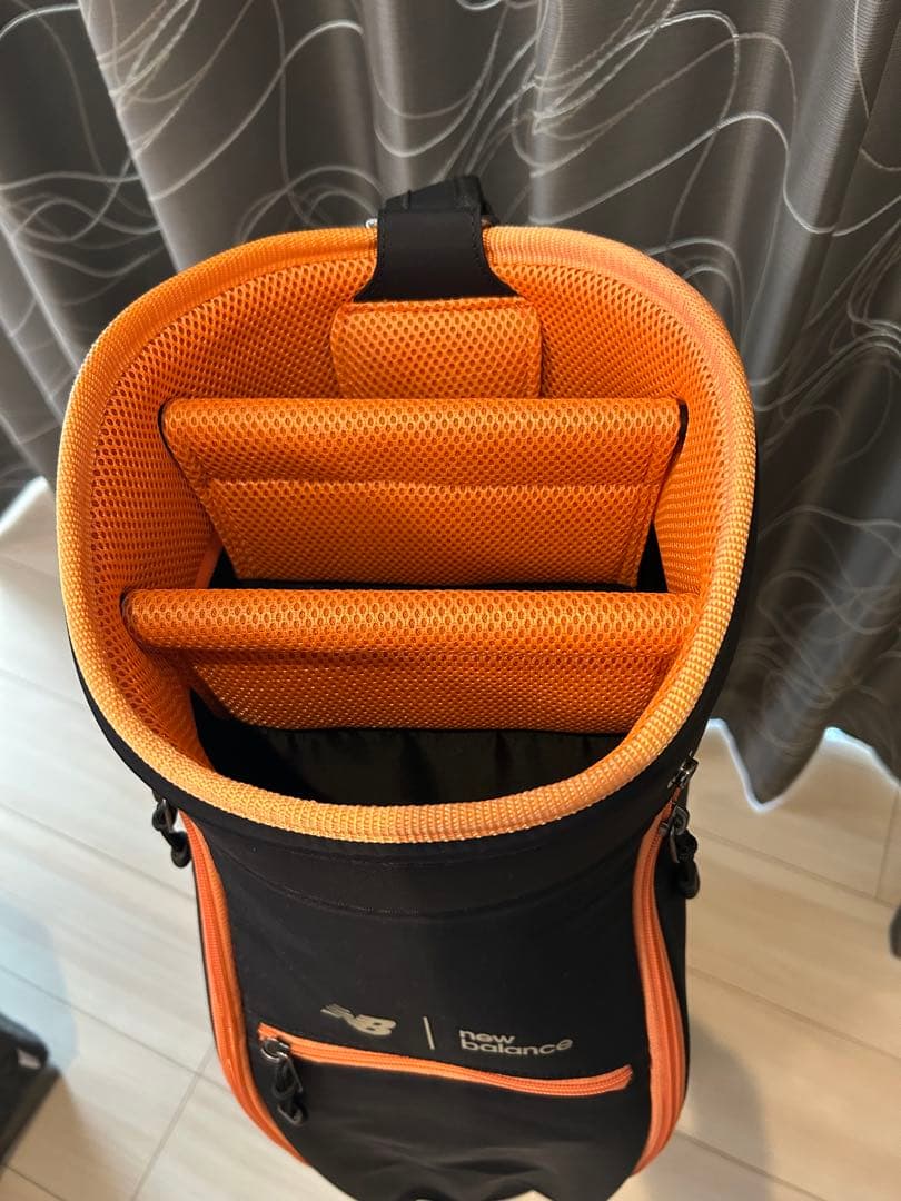 new balance キャディバッグ 黒/オレンジ