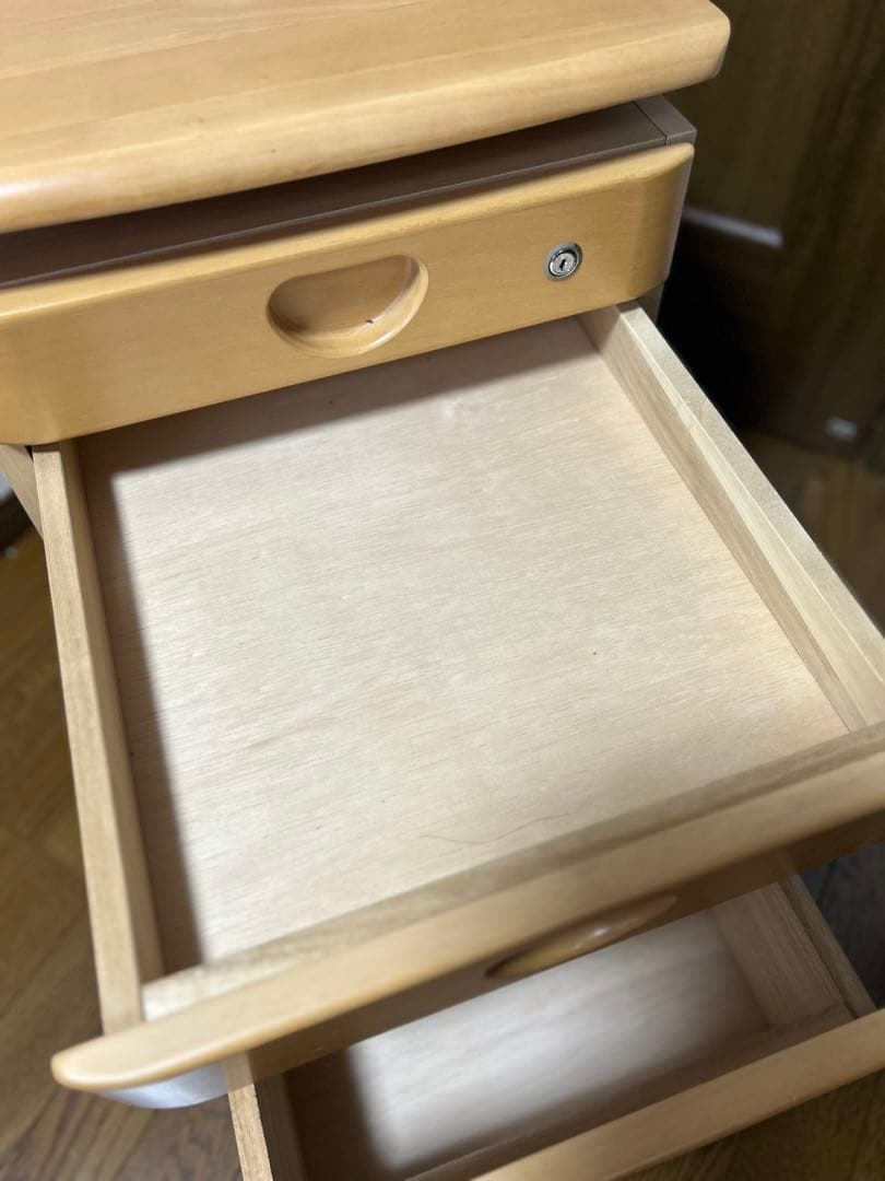 天板昇降式デスク用ワゴン　キャスター付き