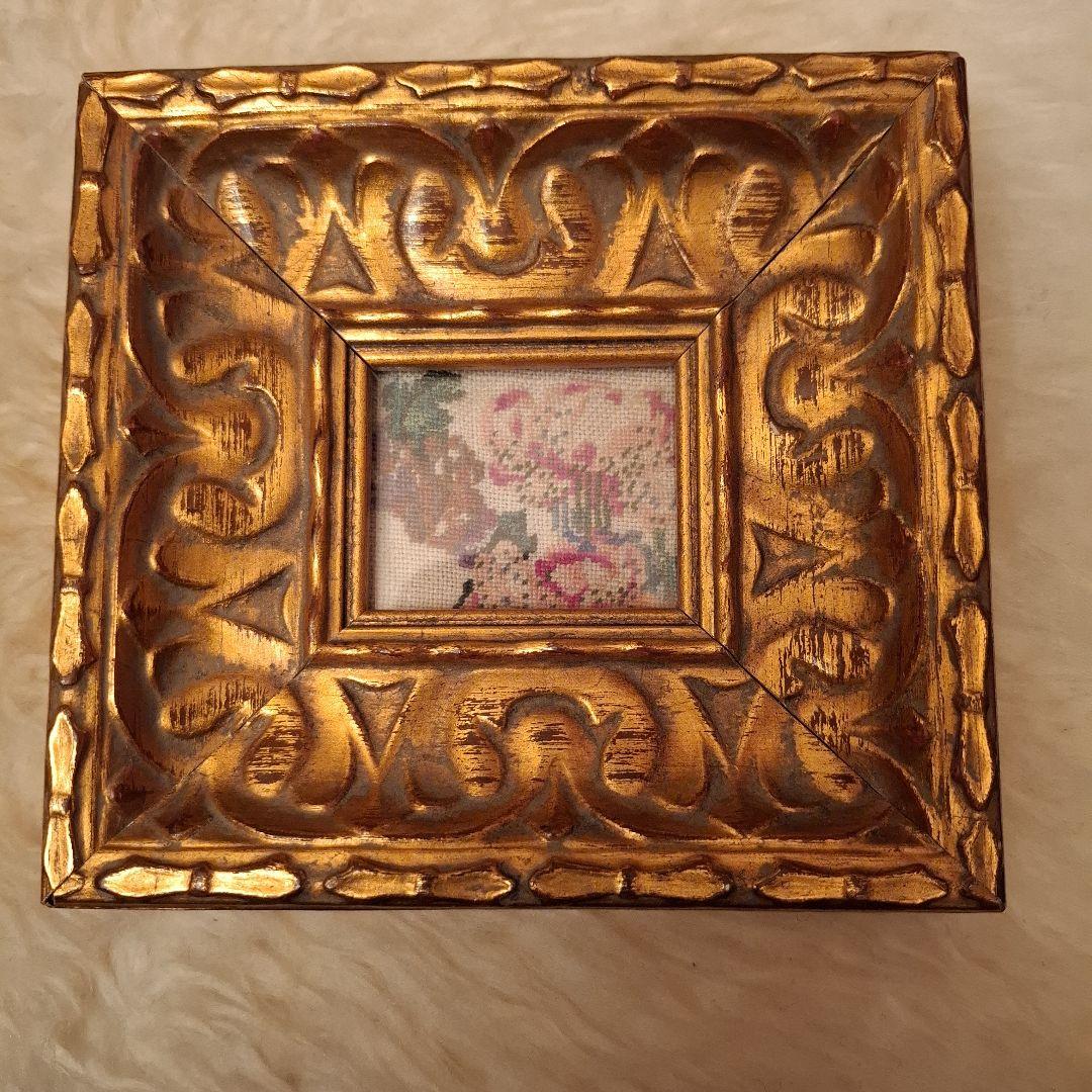 No.仏蘭西館　プチポワン　ミニ額　2点セット　アンティーク　ヴィンテージ