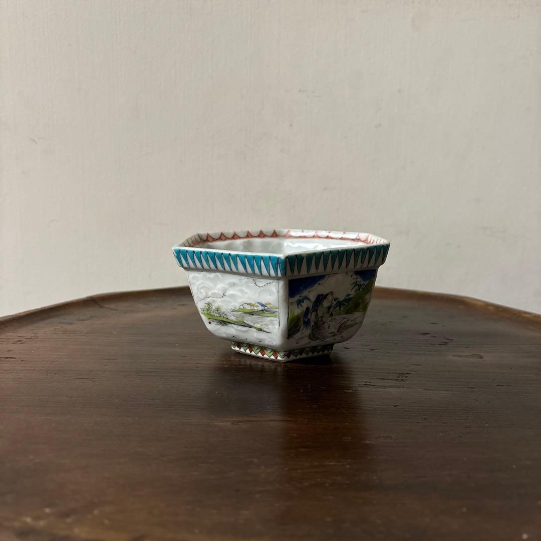 古伊万里　色絵鉢　1点　清朝　唐物　江戸時代　アンティーク　白磁　酒器　検:李朝