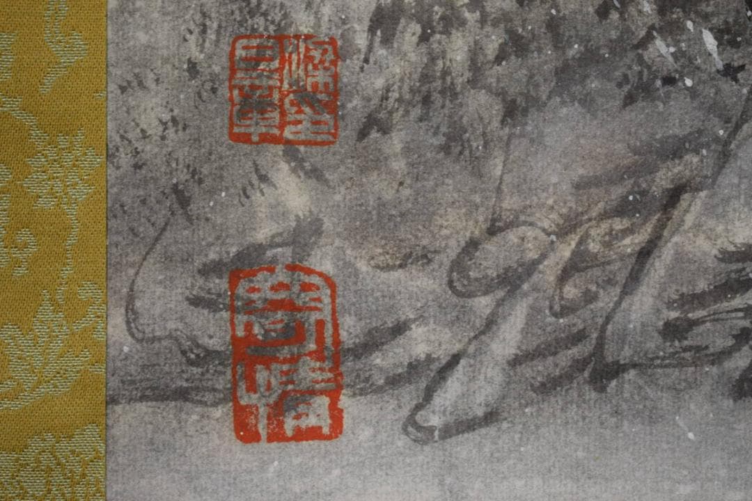 真作/日章/寒江初雪/大幅/布袋屋掛軸HF-738