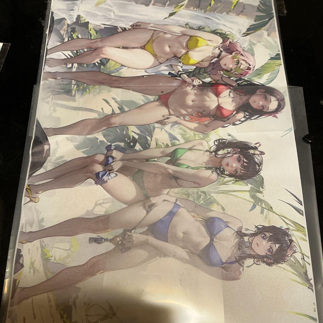 鬼滅の刃　箔押しイラストカード　女性キャラ　水着