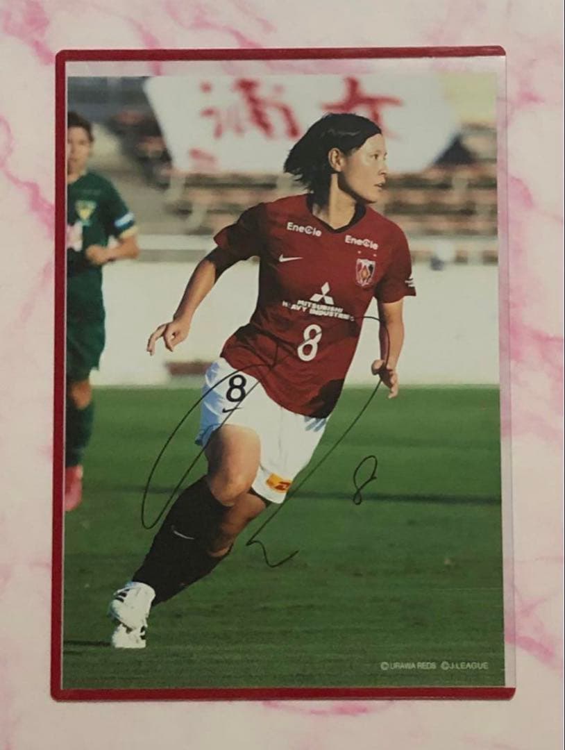 浦和レッズ レディース カードフェスタ 直筆サイン入りA4サイズフォト 猶本光