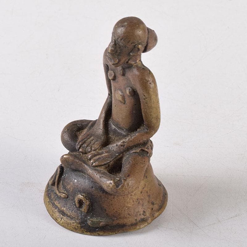 仏教美術　古銅塗金　チベット仏　仏像　置物　V　7955