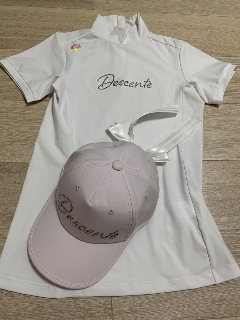 Descenteデサントゴルフ リュクス 襟付きゴルフシャツ ホワイト