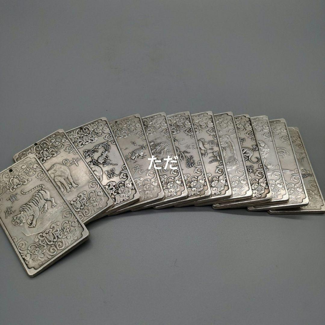 縁起物　文房具 　八卦·十二支　両面の浮き彫り　文鎮　インテリア　置物美術品