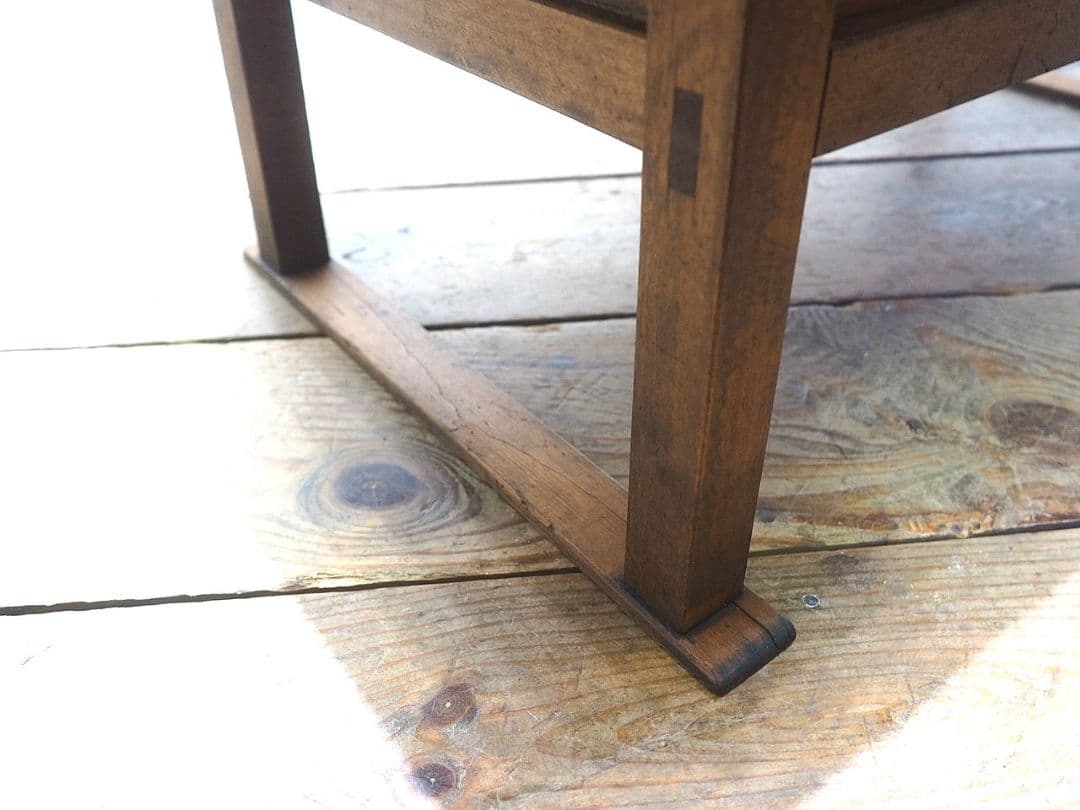 1313 アンティーク　栗の文机　ローテーブル　引き出し　収納棚　レトロ　展示台