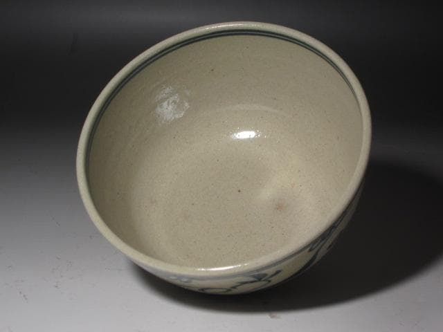 【セール】☆　膳所焼　安南写茶碗　表千家　十三代　即中斎の花押☆y389