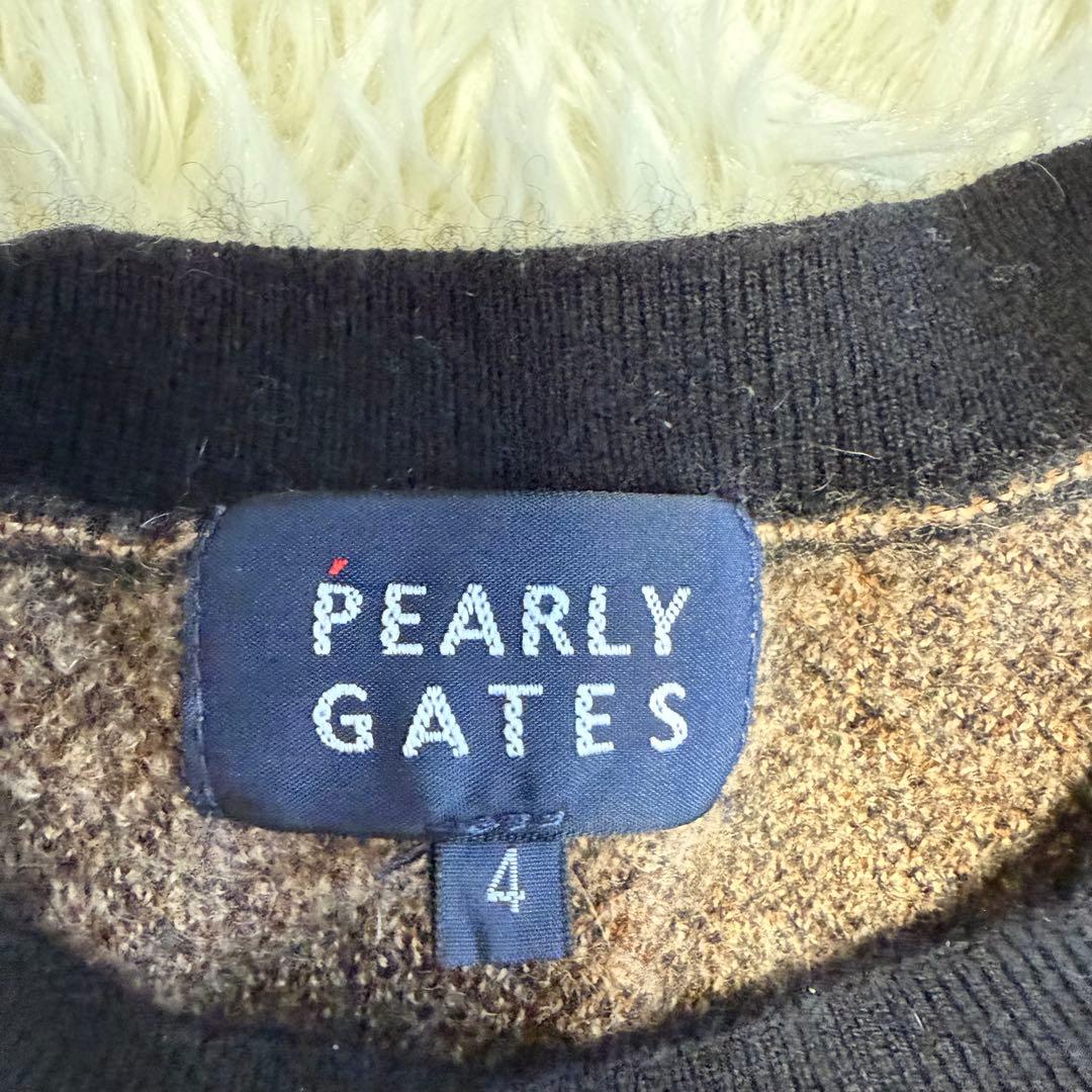 【パーリーゲイツ】美品 ニットセーター カシミヤ混 4サイズ メンズ