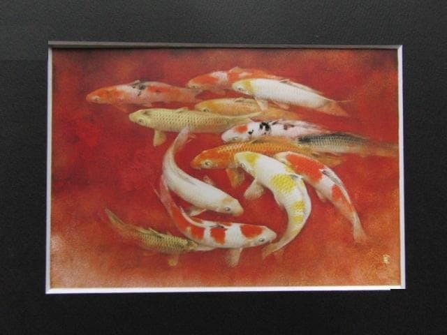 山下関城、【錦】、希少な額装用画集より、新品額装付、状態良好