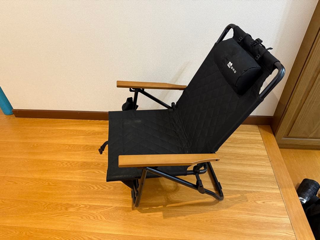 折りたたみ式アウトドアチェア ブラック　4脚セット