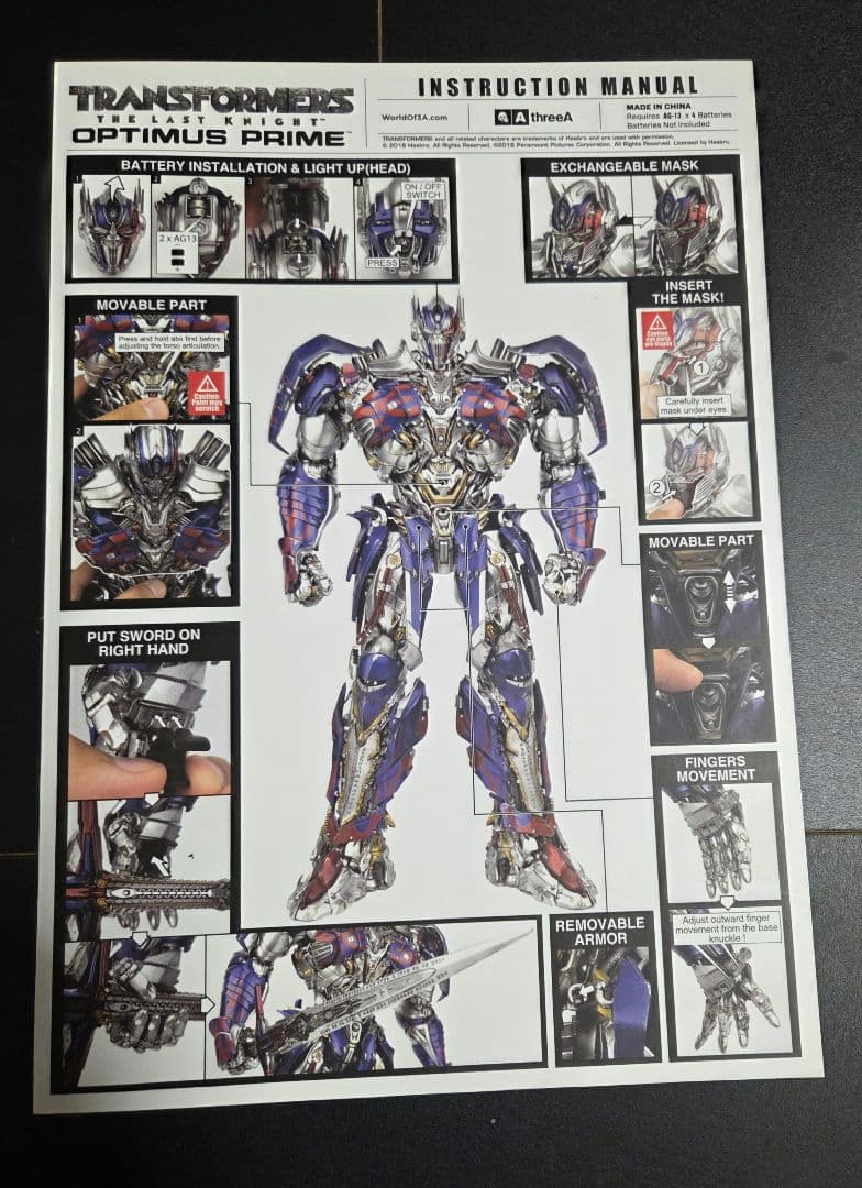 トランスフォーマー　スリーエー オプティマスプライム 最後の騎士王ver