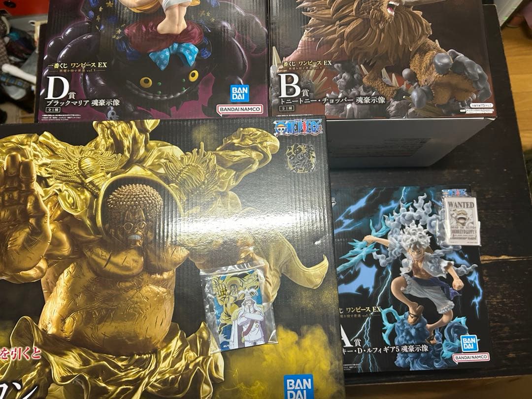 1番くじワンピースex vol3 ABDラストワン4点とアクリルブロック2種