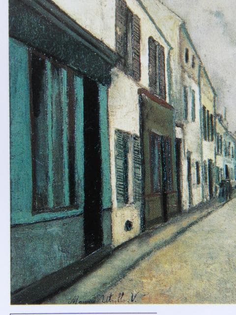 モーリス・ユトリロ、【サンノワ通り】、高級画集画、状態良好、新品高級額装付