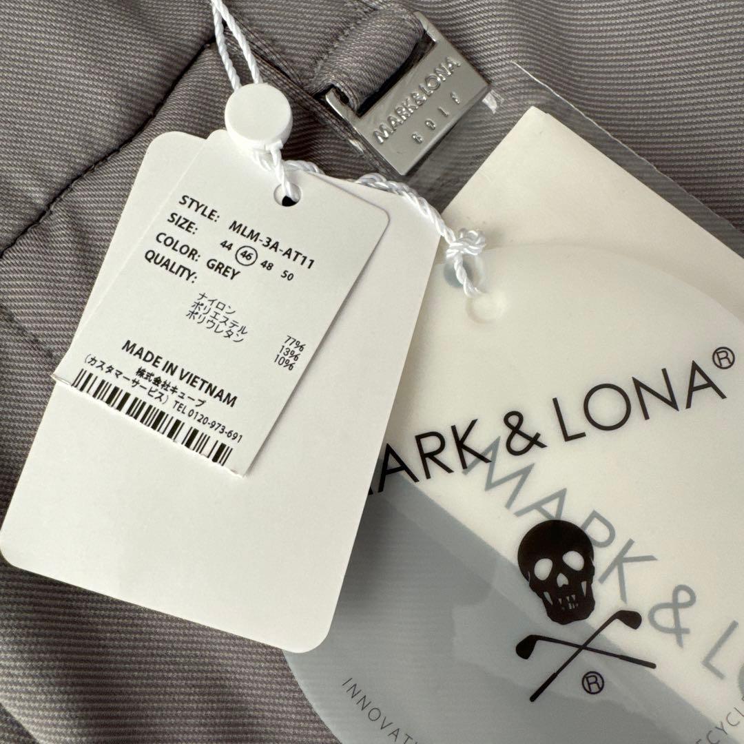 MARK & LONA メンズパンツ M グレー スカルロゴ付き