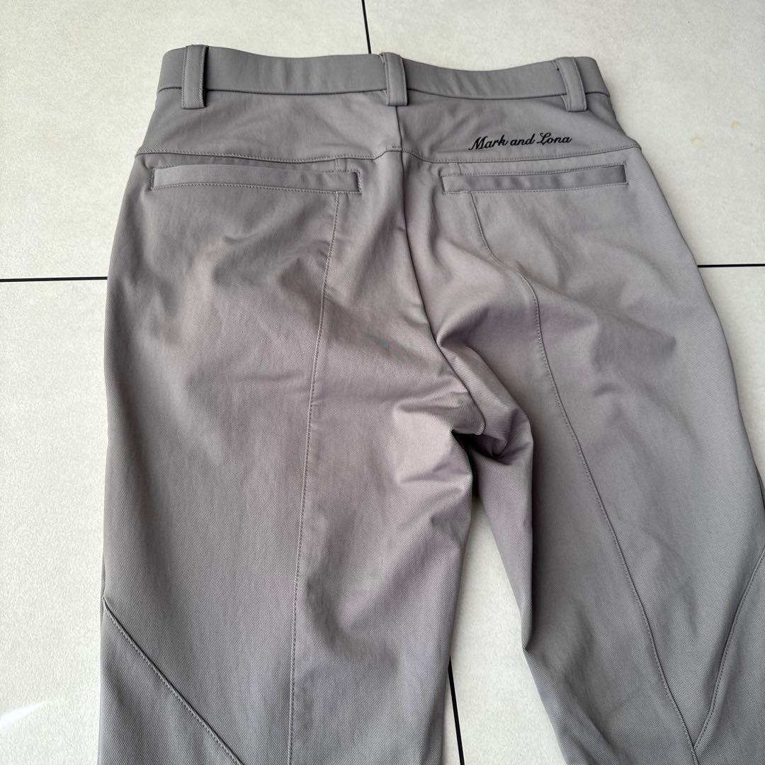 MARK & LONA メンズパンツ M グレー スカルロゴ付き