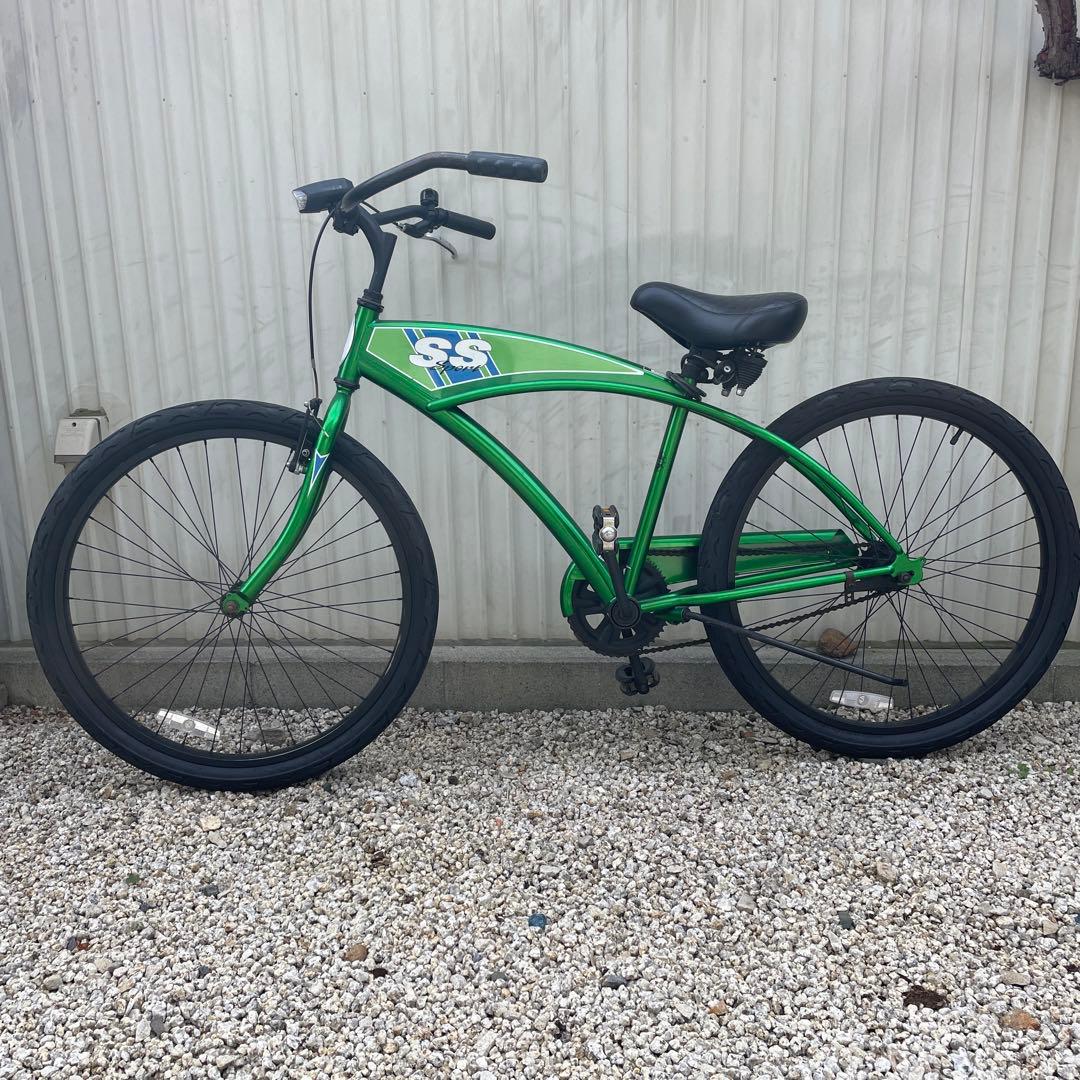 グリーン ビーチクルーザー 自転車