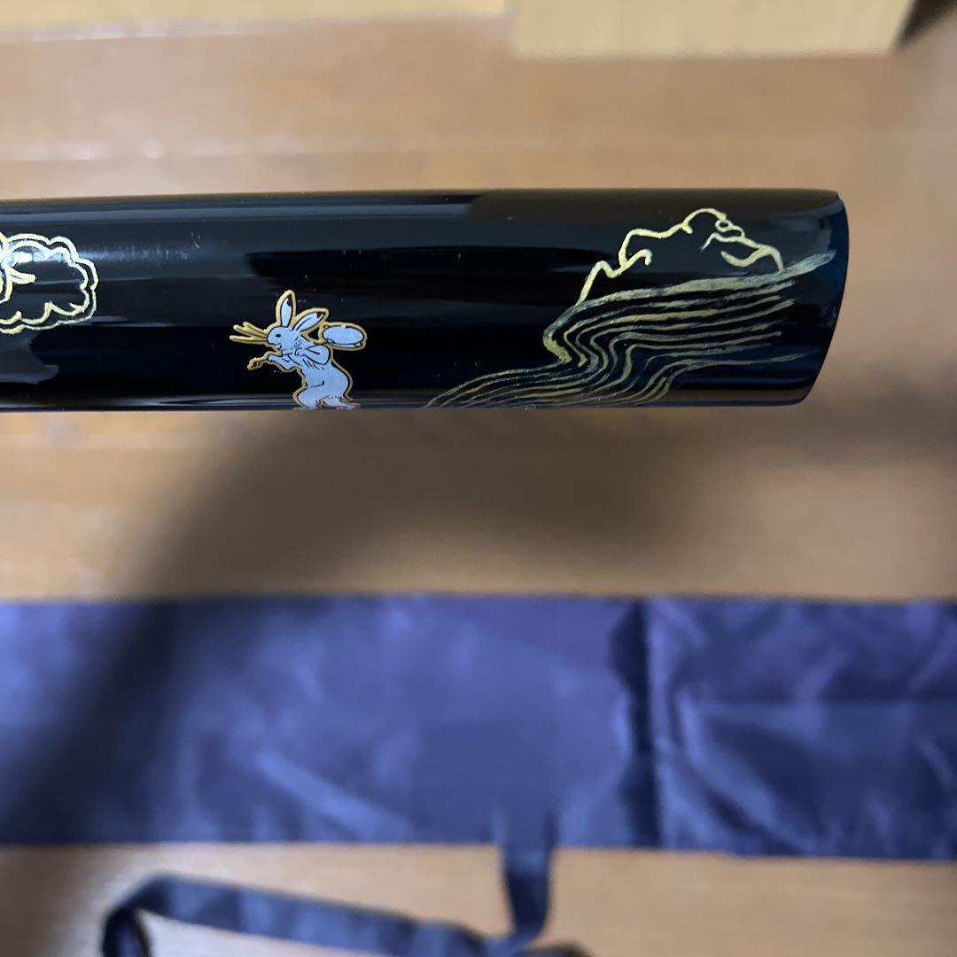 ドス　短刀　秋景色あしらい　兎シール