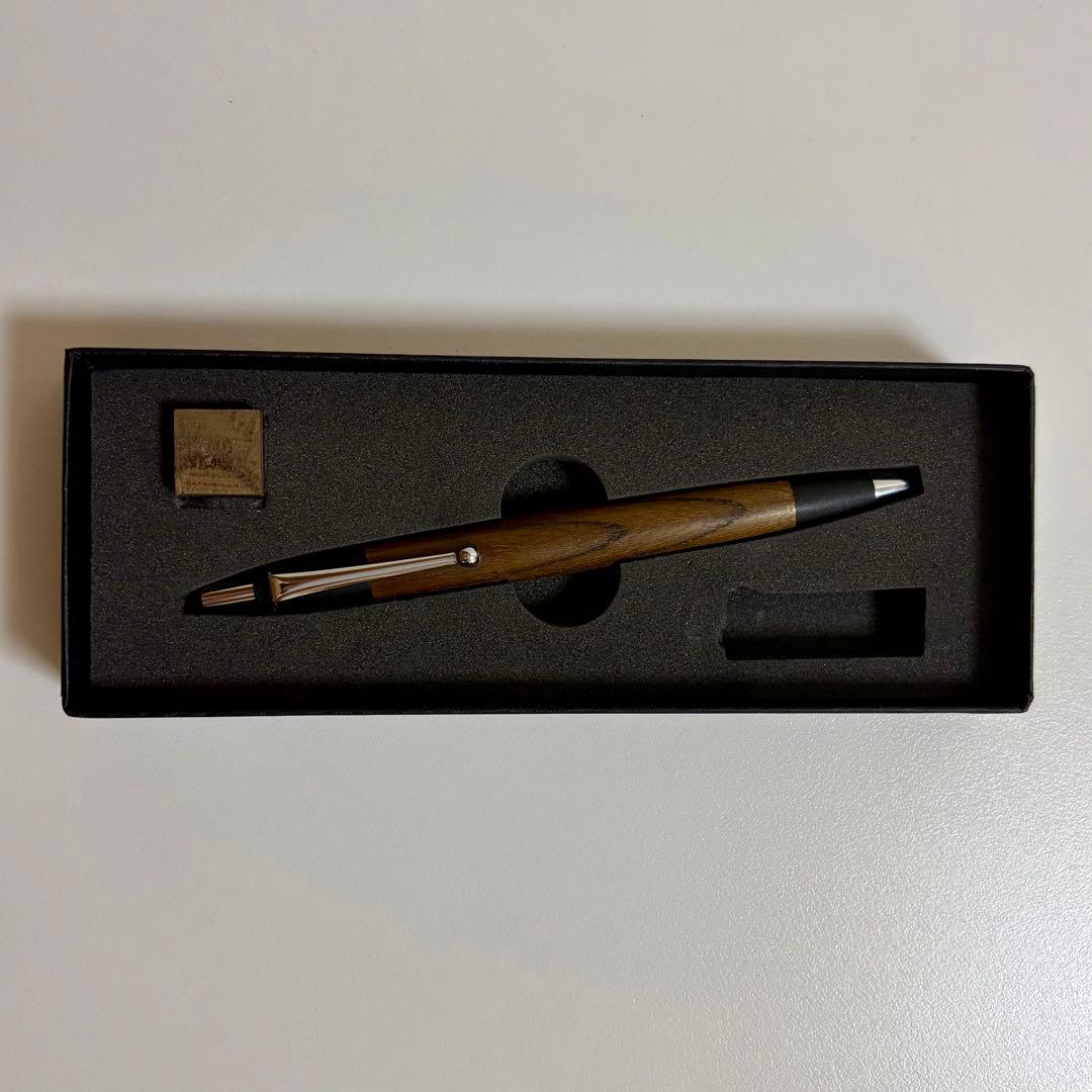 野原工芸　神代けやき ボールペン 玉クリップ 銀金具 廃番