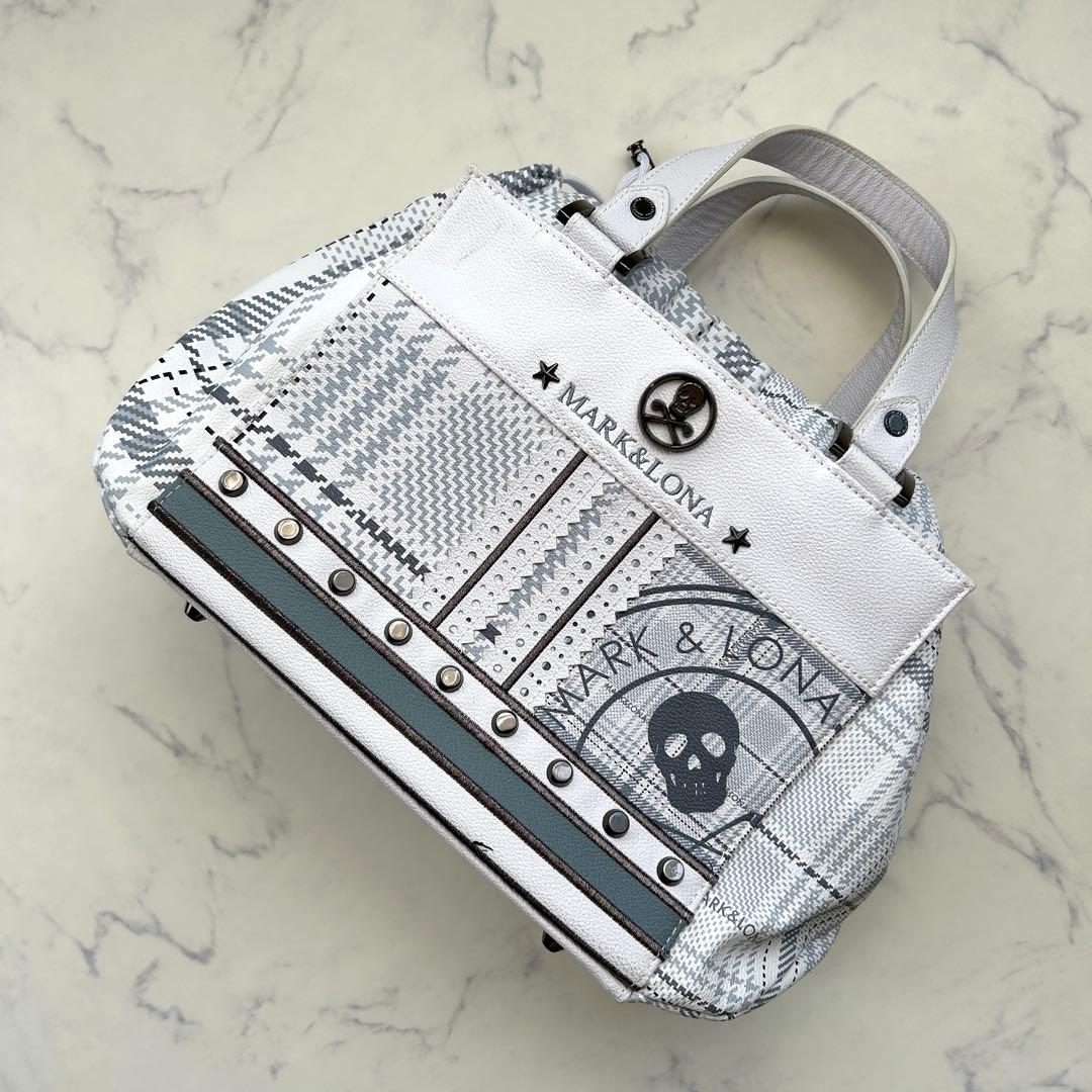 完売品 マークアンドロナ 2024年モデル カートバック レザー ホワイト