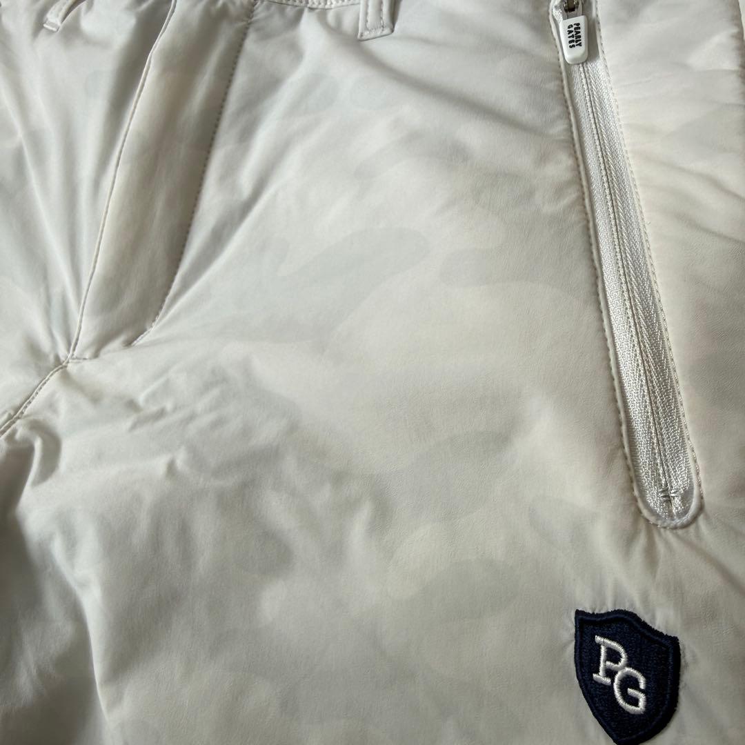 防寒　蓄熱　裏地付き　パーリーゲイツ　パンツ　迷彩　白　M〜L相当　暖パン　4