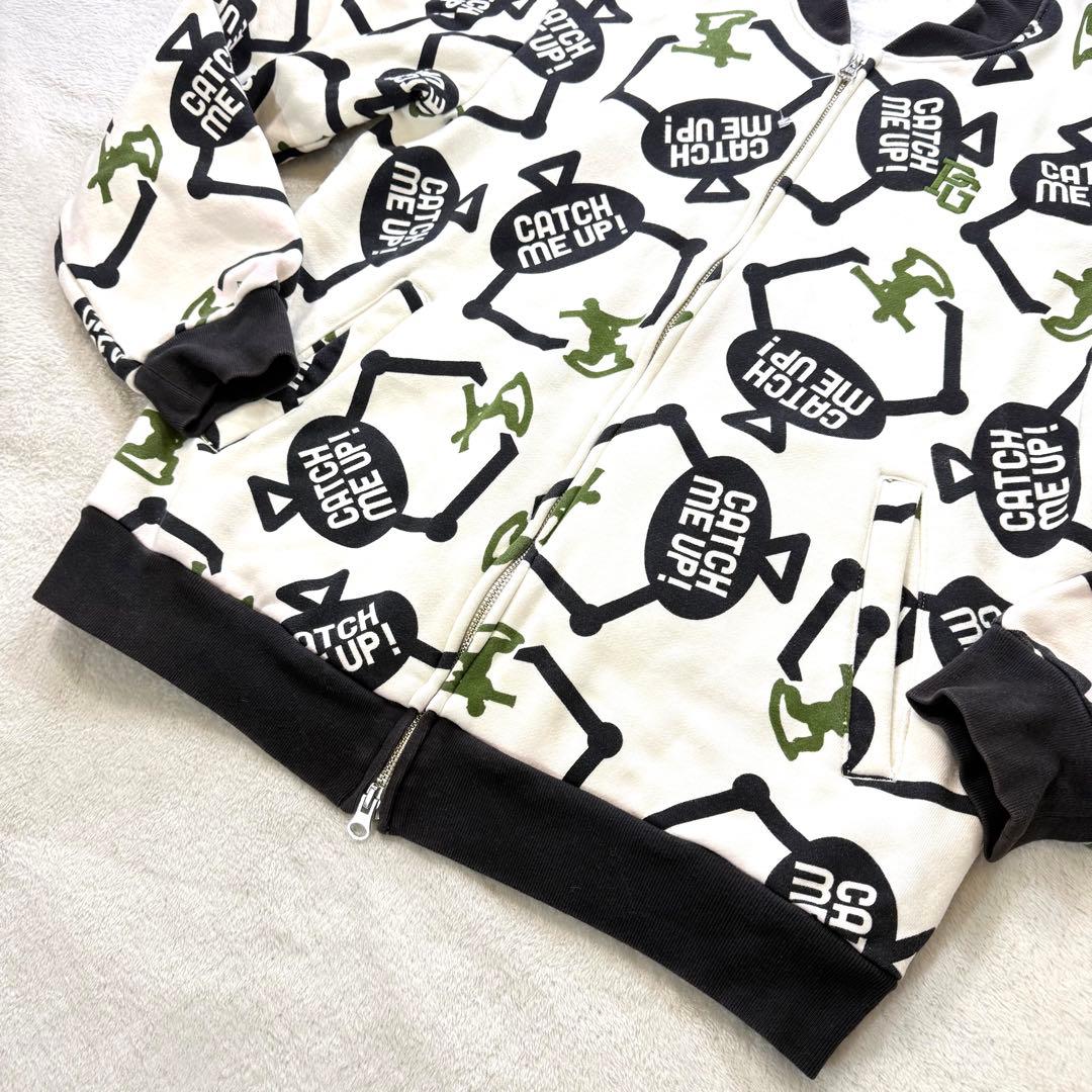 PEARLY GATES 総柄 裏起毛 ダブルジップ 日本製 ゴルフジャケットL