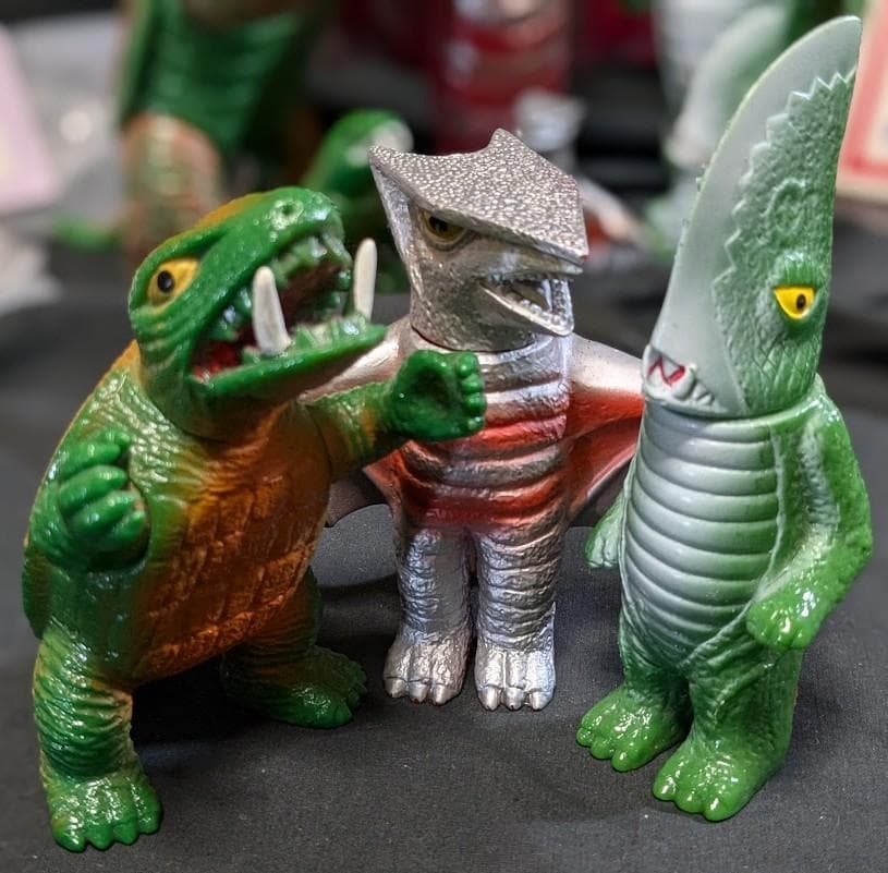 【テロン】昭和ガメラ＆ギロン＆宇宙ギャオス（日東復刻）ソフビ９体セット