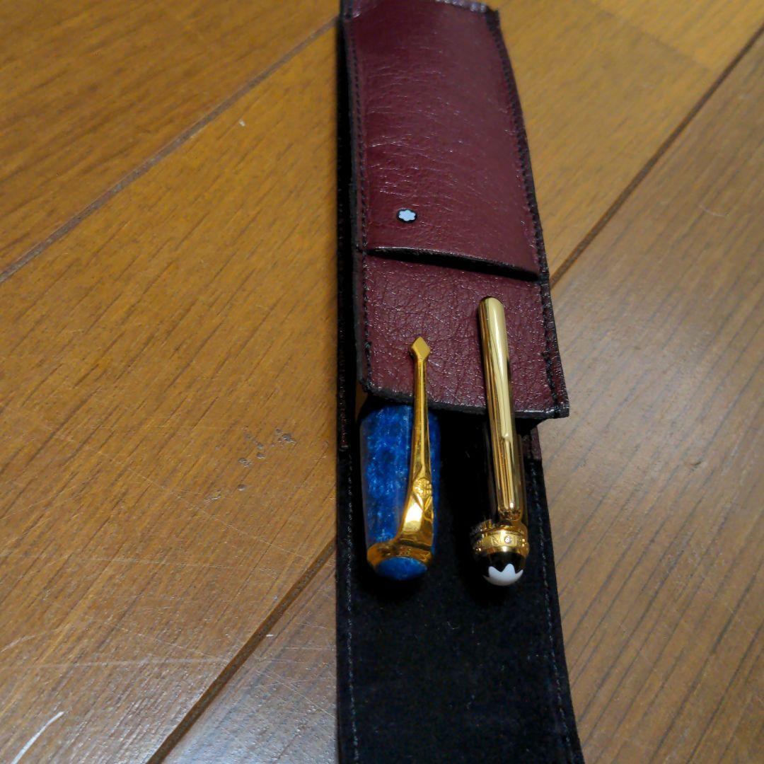 貴重品　デットストック　モンブラン　レザー　ペンケース【バーガンディー】