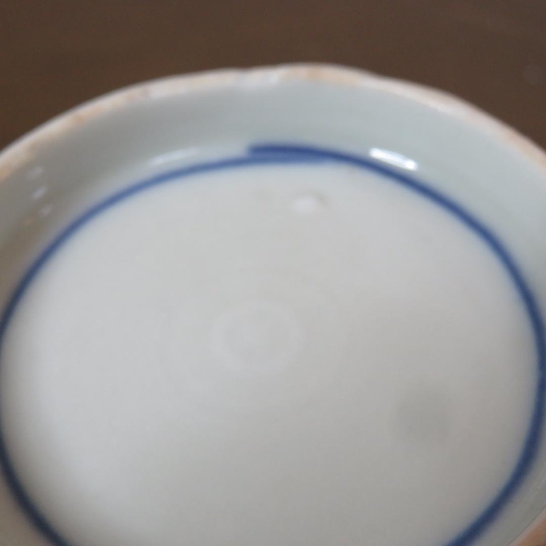 小鉢 向付 染付 色絵付け 江戸 明治 松竹梅 蝶 八角鉢 5客 美品