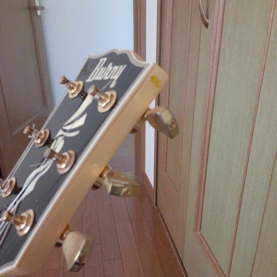 渋色　Burny レスポールエレキギター アイボリー　タッチペンあり