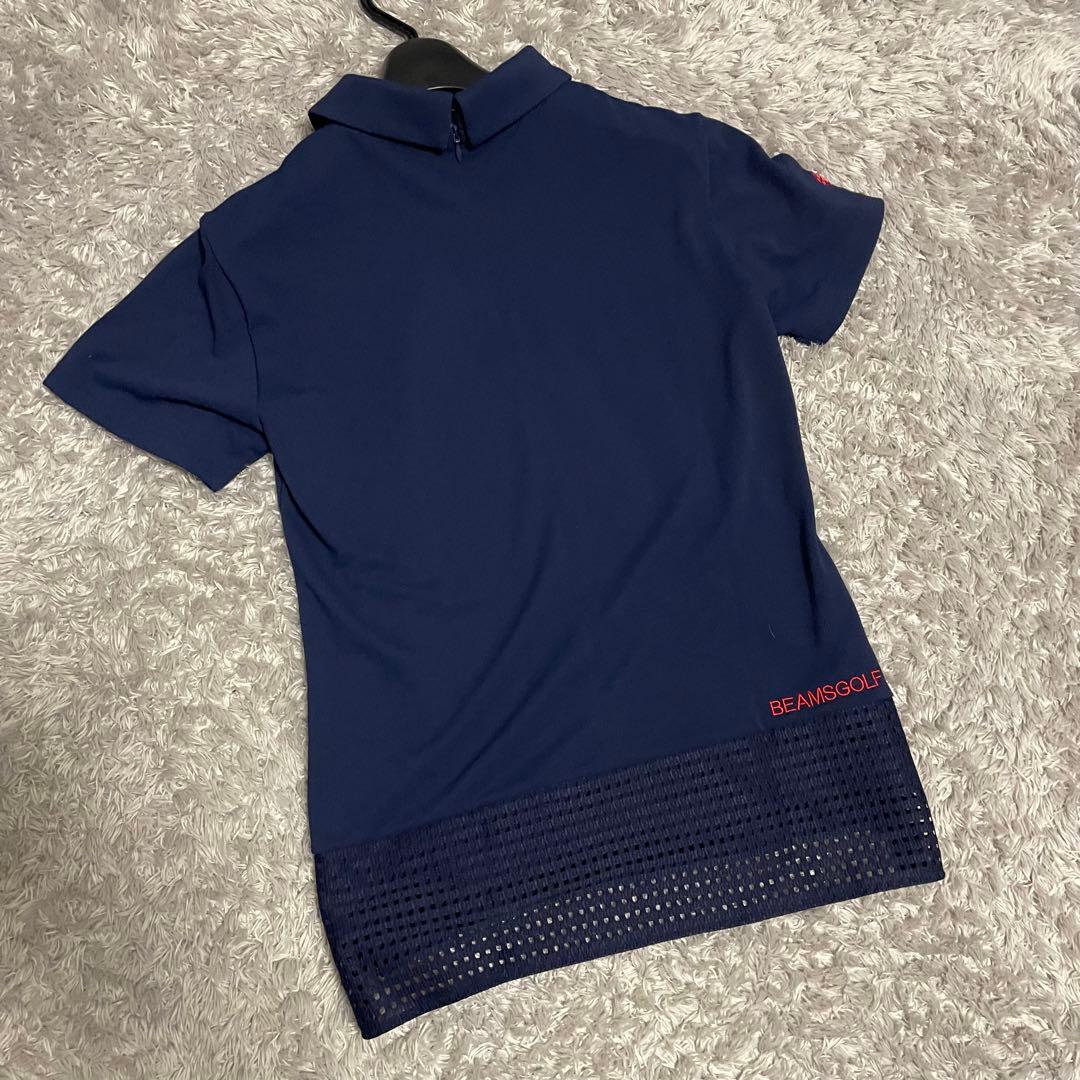 極美品　BEAMS GOLF 襟付き プルオーバー ポロシャツ　サイズM