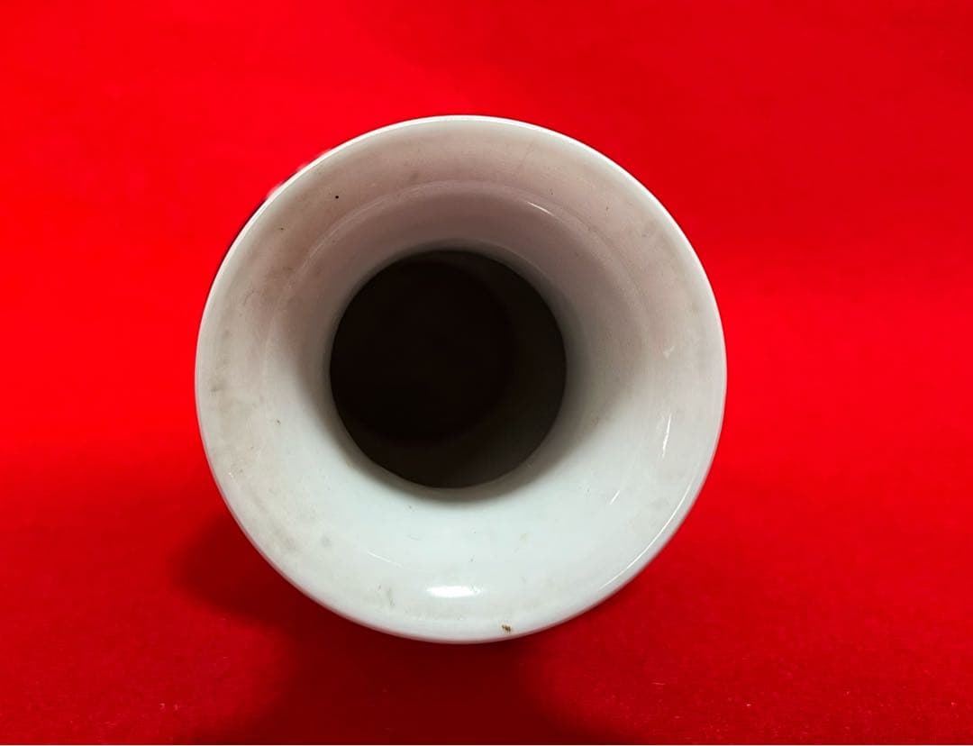 中国美術 古玩 景徳鎮製 染付 青花留白 花瓶 花入 花器 置物