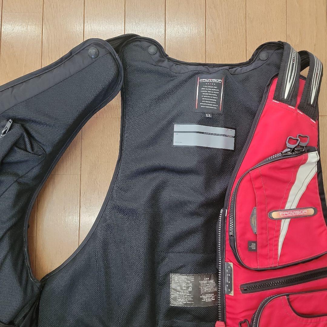 PROVISOR 釣り用ライフジャケット L/XL 赤
