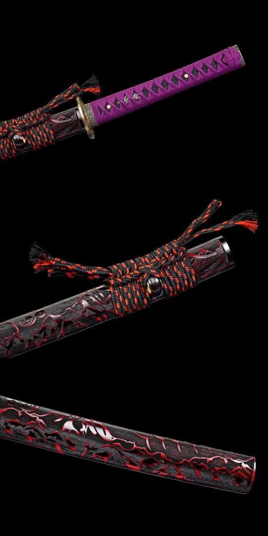 【紫の侍】 模造刀 居合刀 武士道 武具 漢剣 唐刀 龍泉剣 手鍛造打