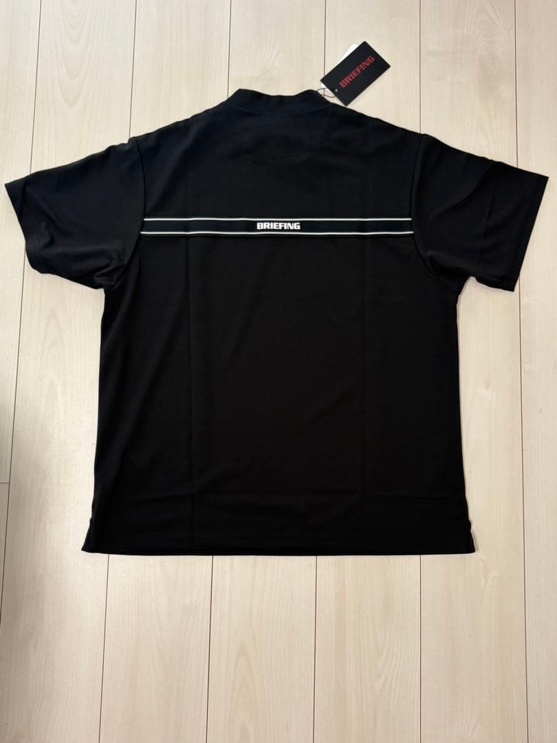 未使用)ブリーフィングゴルフ メンズ 半袖モックネックシャツ M ブラック