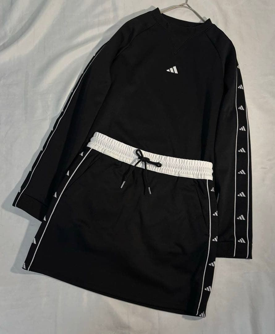 専用様…未使用　adidas ゴルフ　バイカラーセットアップ　フリース　裏起毛