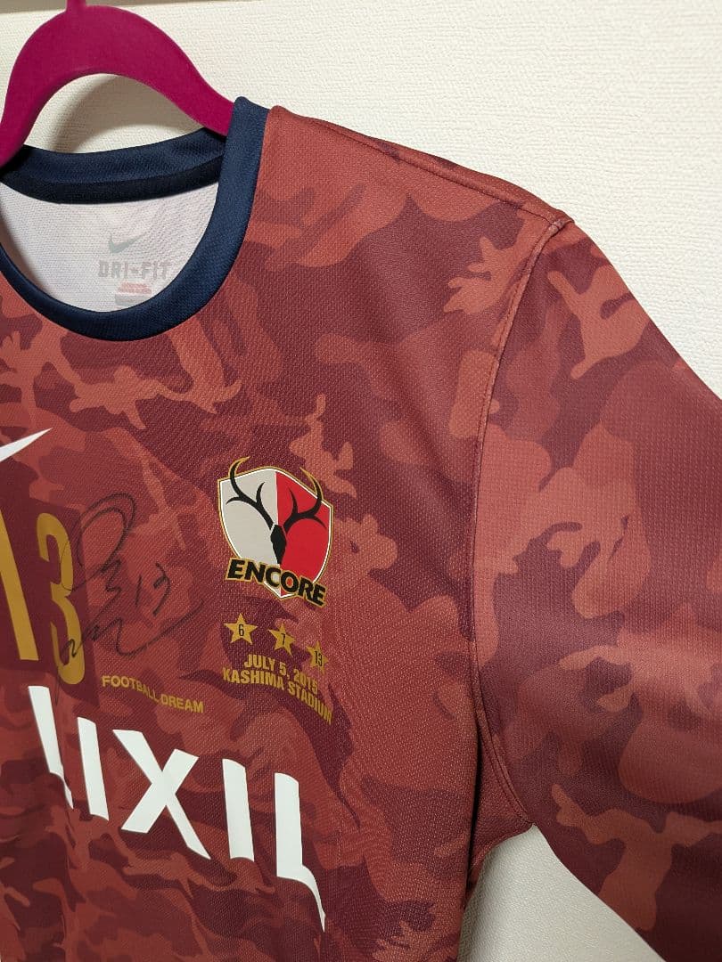 【鹿島アントラーズ】柳沢敦コーチ　サイン入り 引退試合限定ユニフォーム　Mサイズ