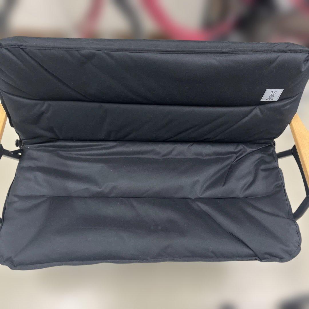 DOD グッドラックソファ ブラック 2人掛け 折りたたみチェア キャンプT