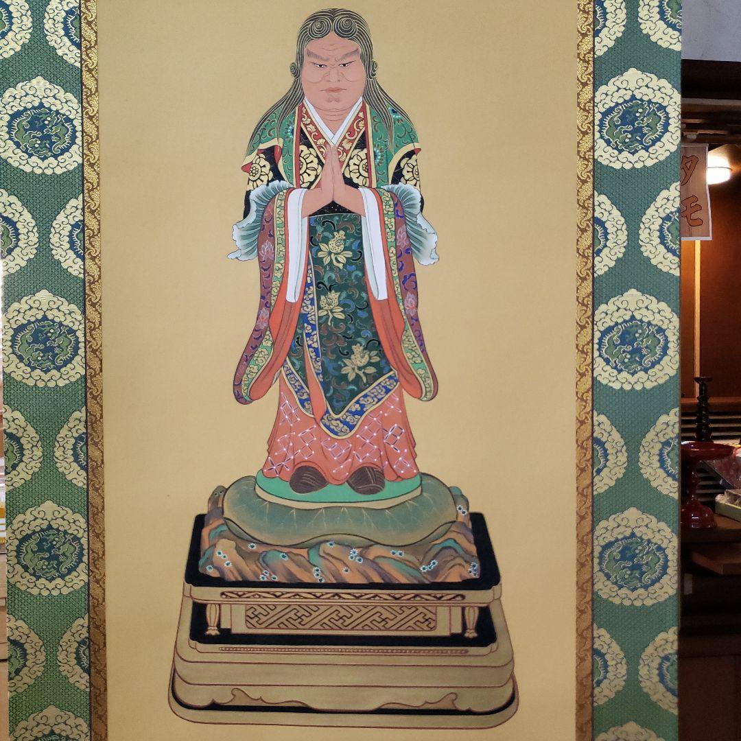 Ｂフライデー　希少　魔除け掛軸★鬼子母神図★高さ：約151cm