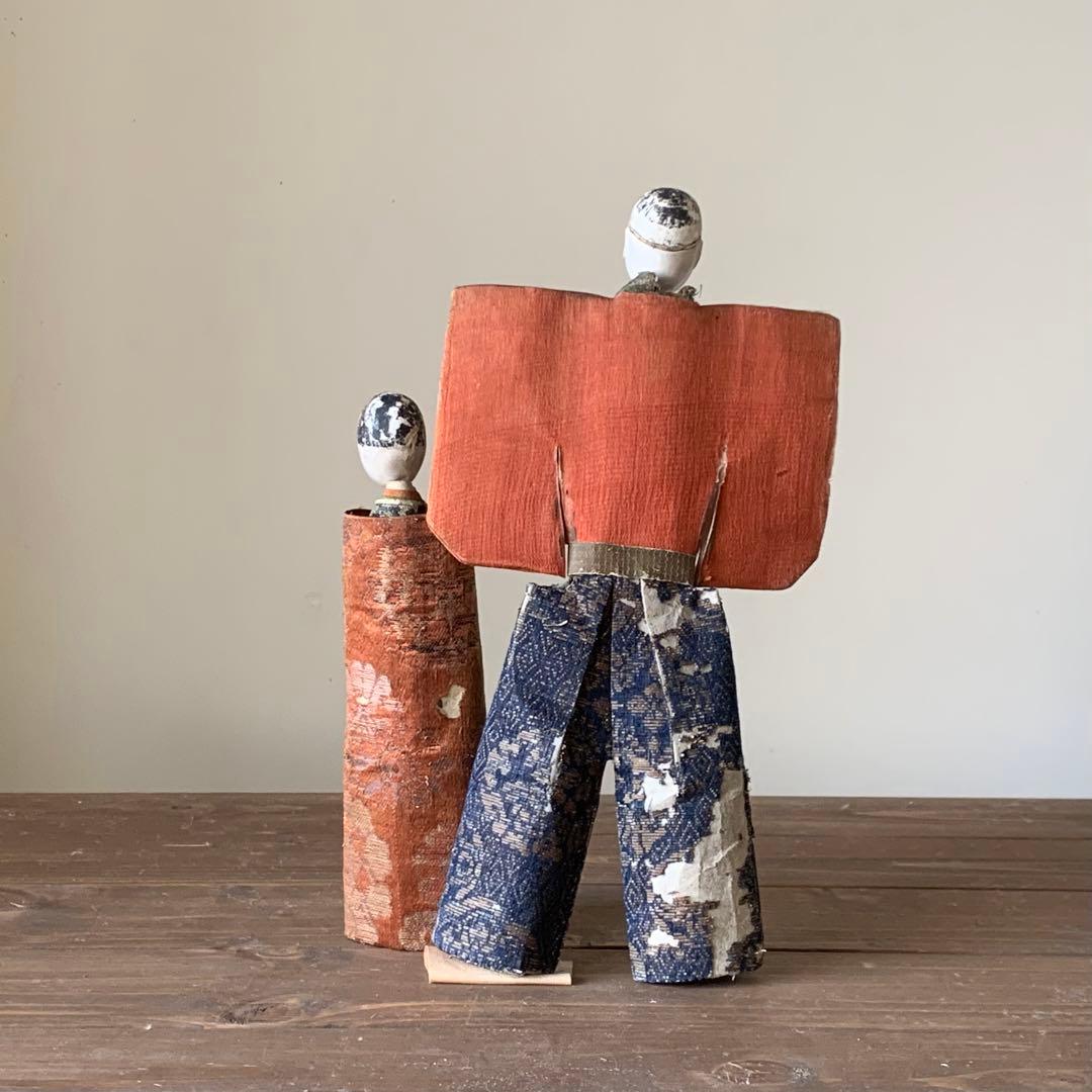 古い 立雛 紙雛 江戸時代 難 古美術 古道具 アンティーク 雛人形　オブジェ