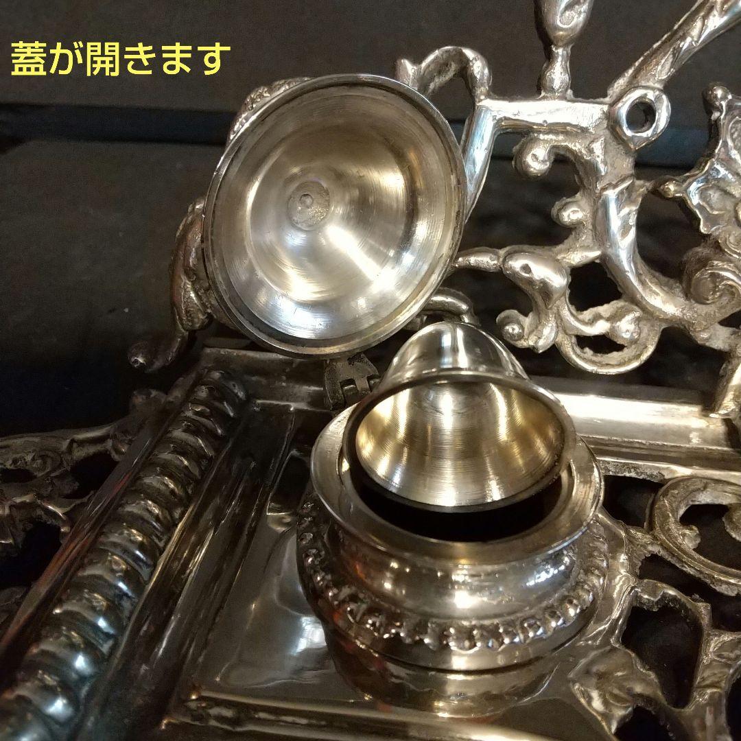 アンティークシルバープレート フランス製 ピッチャー英国製紋章、刻印 6ヶ所