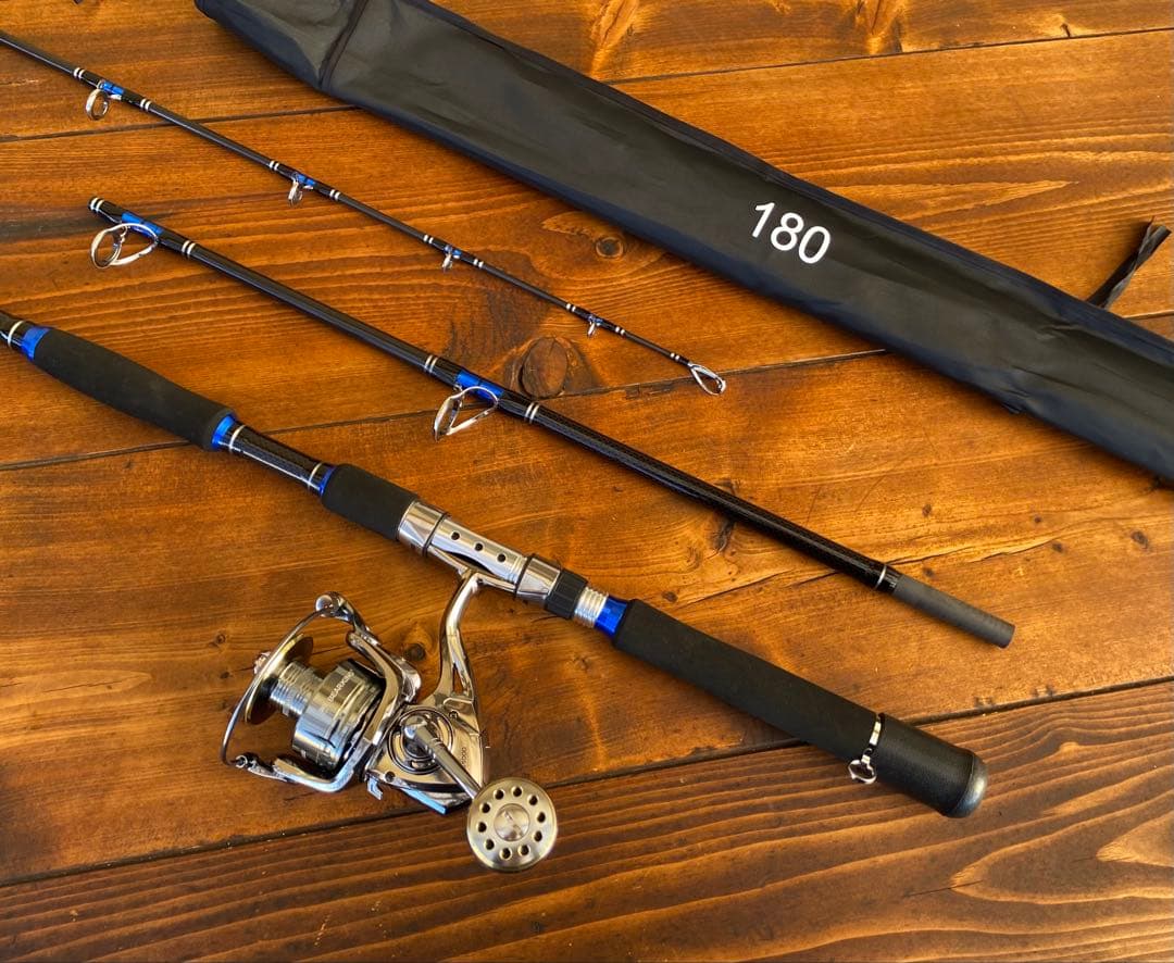 釣り竿セット　ジギングロッド　大物対応　3ピースパックロッド　スロージギング