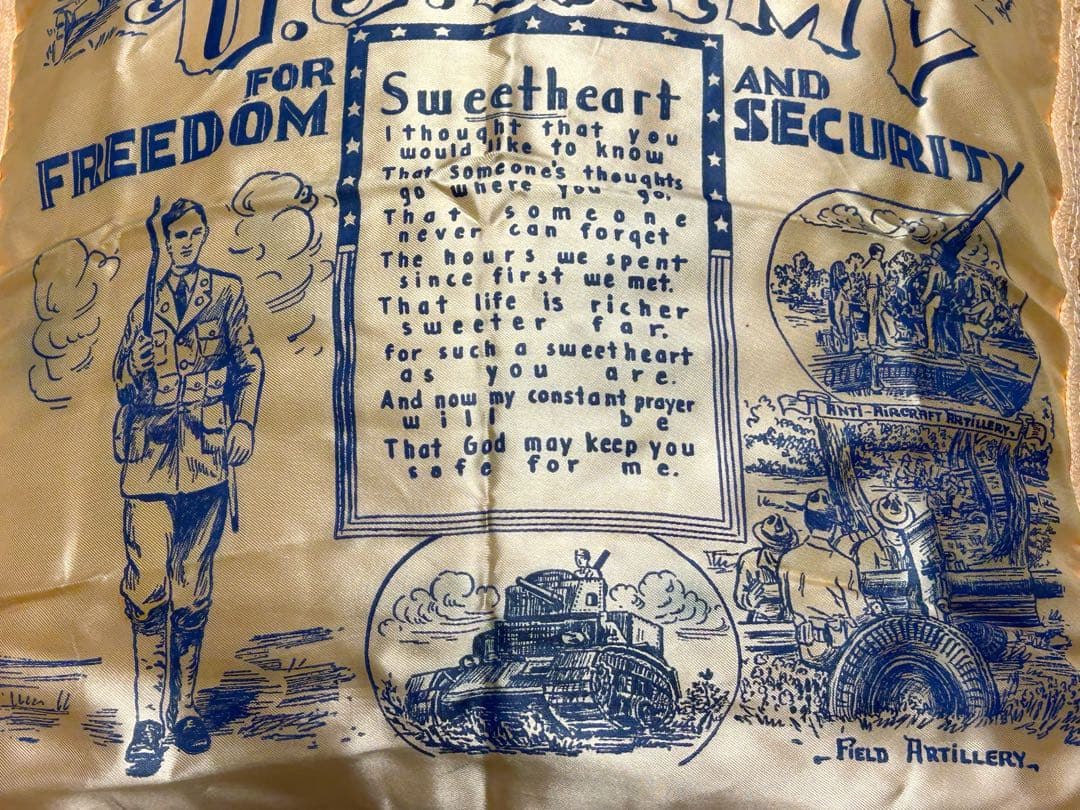 40s ビンテージ スーベニア クッション アンティーク雑貨 USARMY