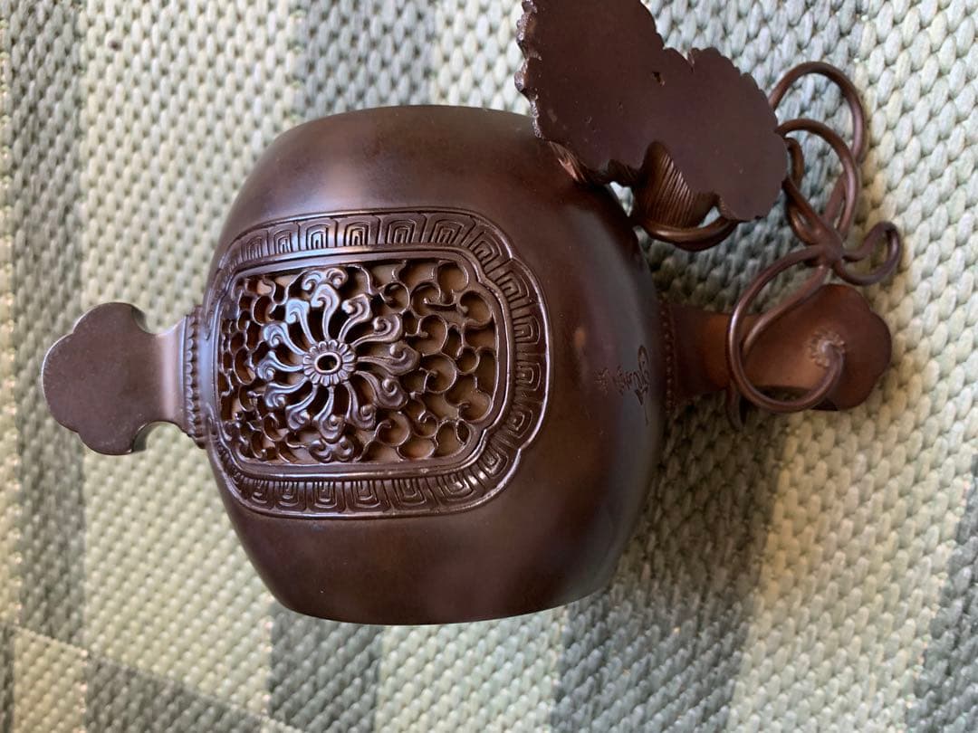 金工師 大島如雲 如雲作 鼠 ネズミ 香炉 木箱付 銀 細密細工 煎茶道具