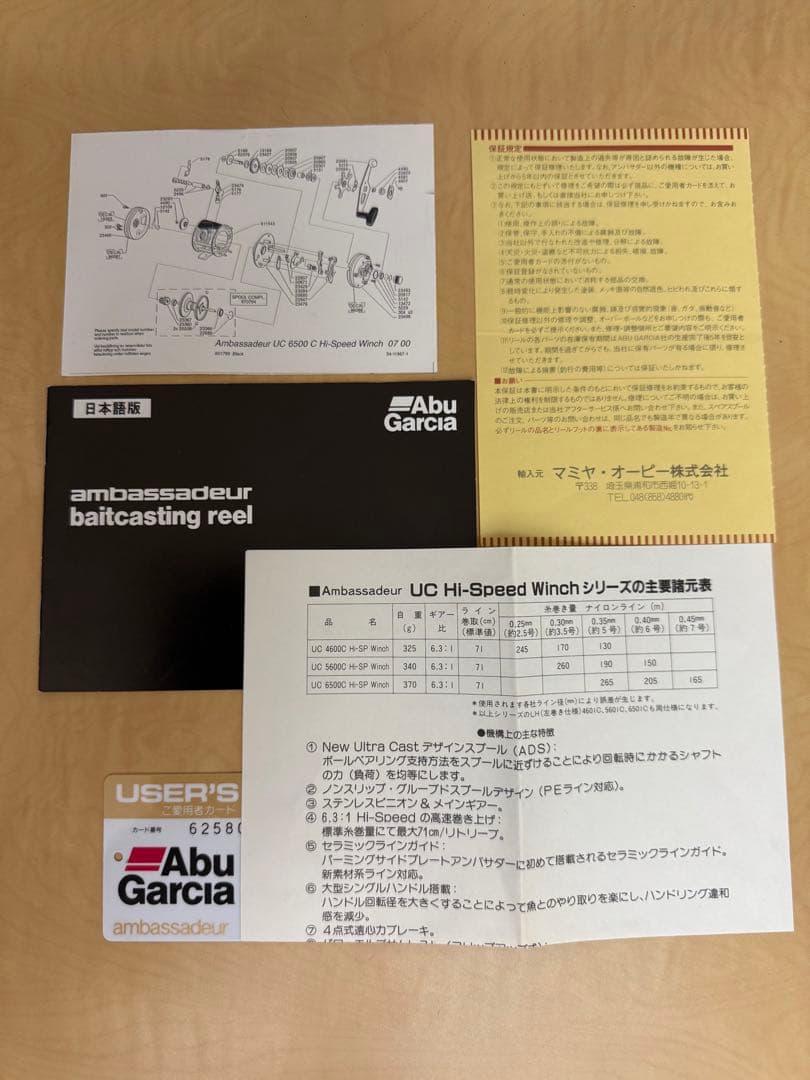 リール Abu Garcia ambassadeur 6500C UC Hi-Speed