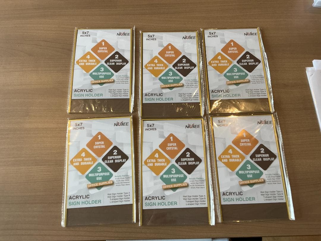 ゴールドサインホルダー 12パック 5x7 12Pack 237K865