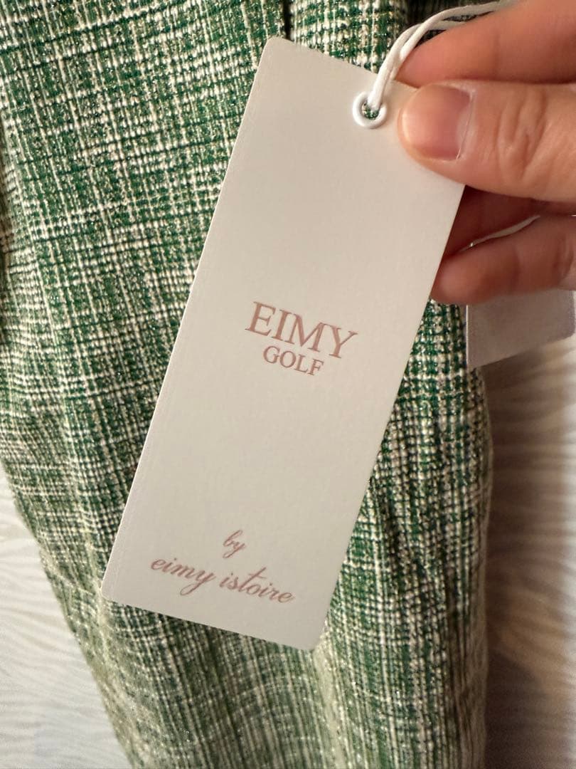 エイミーゴルフ　eimy golf カットツイードワンピース　サイズS　グリーン