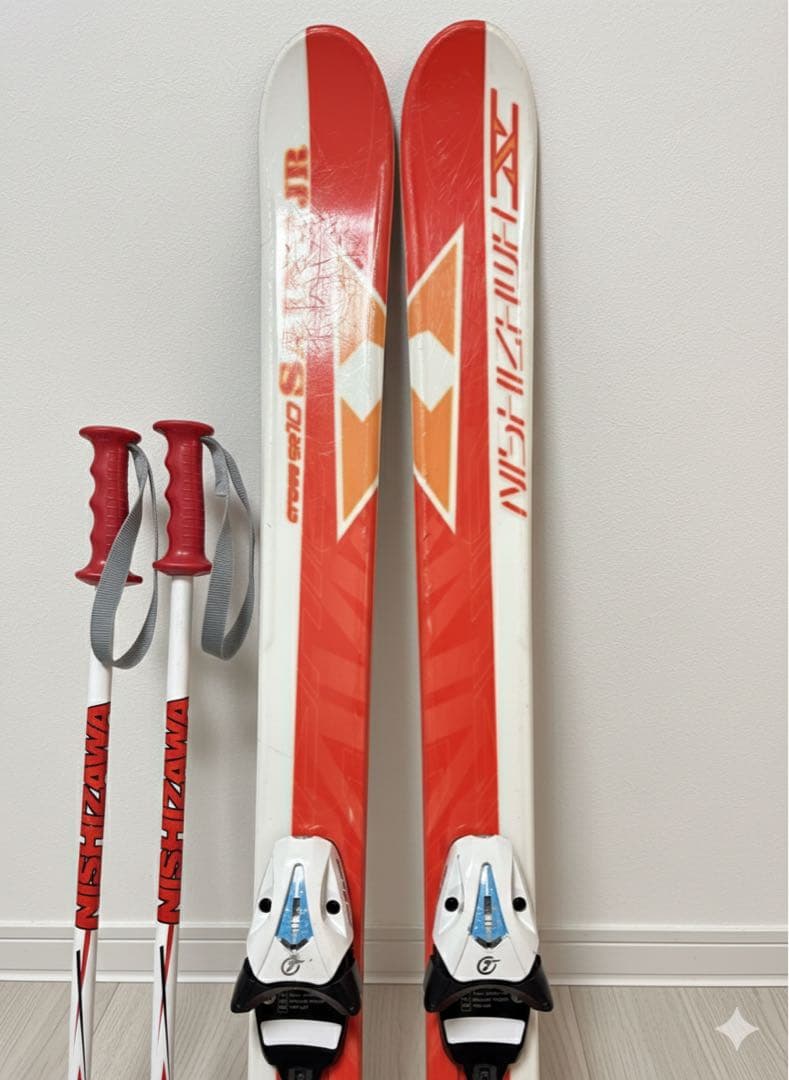 簡易メンテ済 NISHIZAWA 130 靴22cm スキーセット ※ブーツ再掲