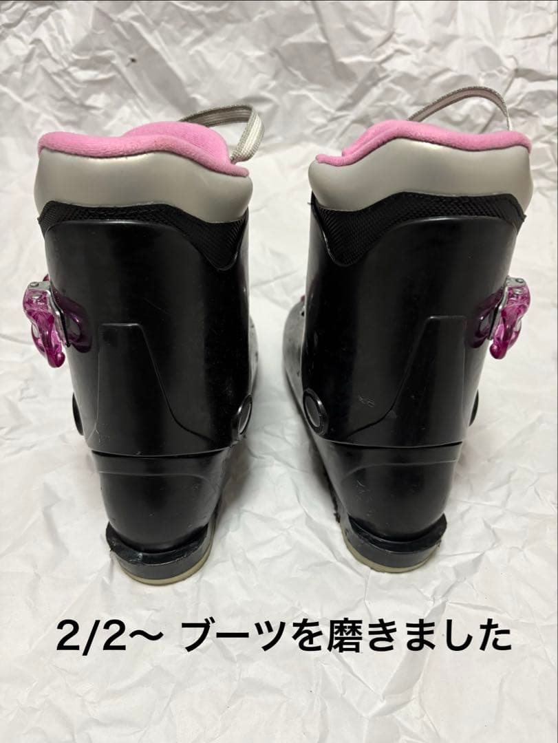 簡易メンテ済 NISHIZAWA 130 靴22cm スキーセット ※ブーツ再掲