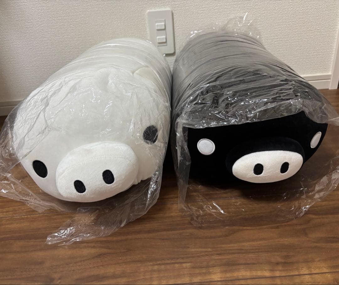 モノクロブー　もちもちぬいぐるみXL